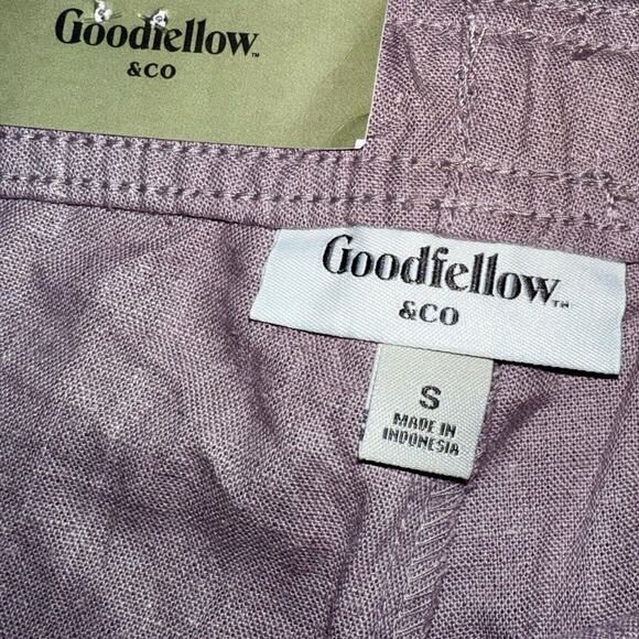 NWT Goodfellow & Co Men's Linen Blend Pull Up Everyday Shorts Purple Size small - Picture 3 of 5